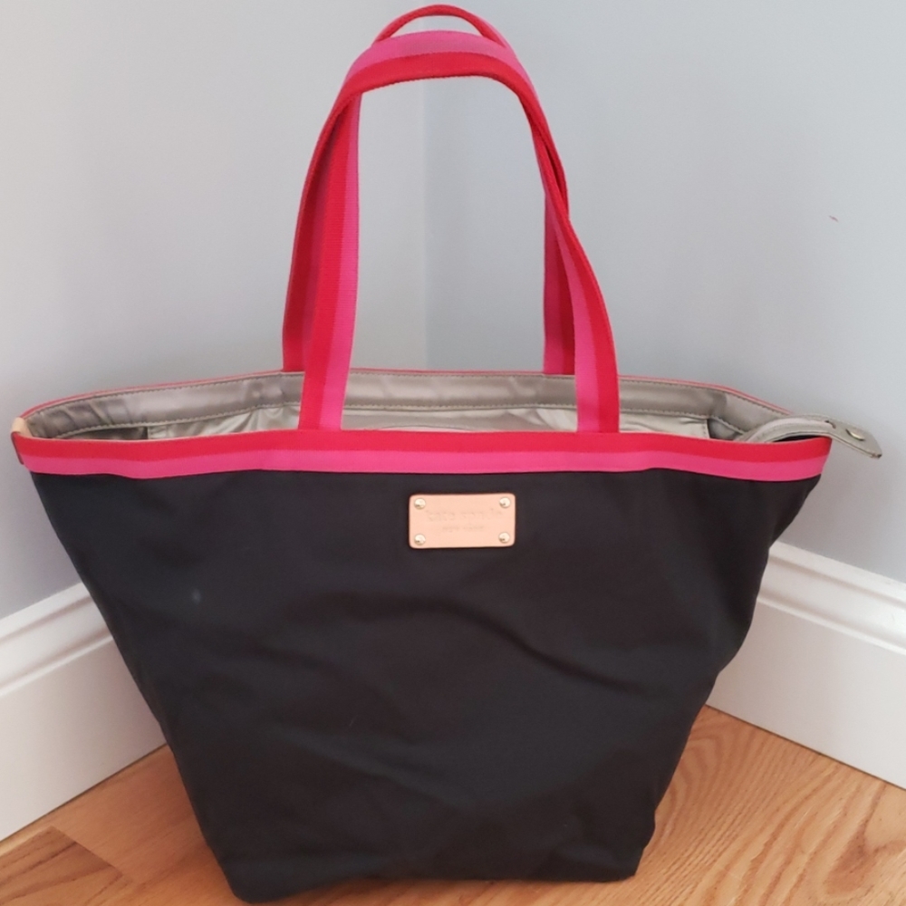 Kate Spade black nylon tote